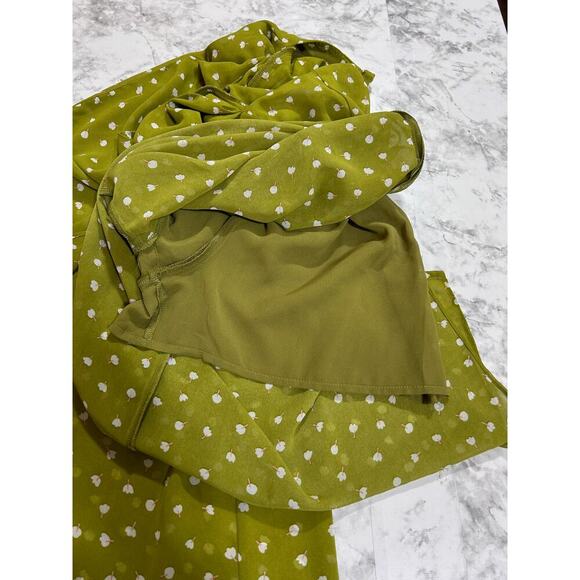 J.O.A. Kiwi Jumpsuit M Sheer Semi Lined Floral Summer Coastal Vacation Resort - Picture 7 of 11